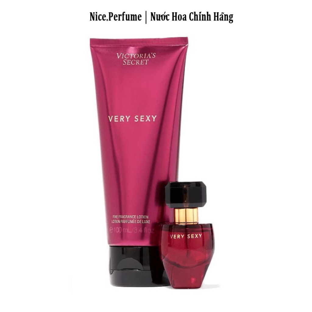 Set Dưỡng Thể Và Nước Hoa Victorias Secret Very Sexy Lotion Nước Hoa Hàng Chính Hãng 