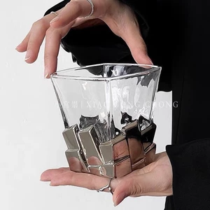 Ice cube ly rượu ly thủy tinh nước ly rượu whisky