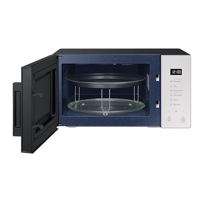 Lò Vi Sóng Samsung Bespoke 23L MG23T5018CE/SV - Chế Độ Chiên Nướng Không Dầu Grill Fry, màu Trắng