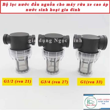 Bộ lọc nước đầu nguồn cho máy rửa xe cao áp nước sinh hoạt gia đình - Lọc thô inox