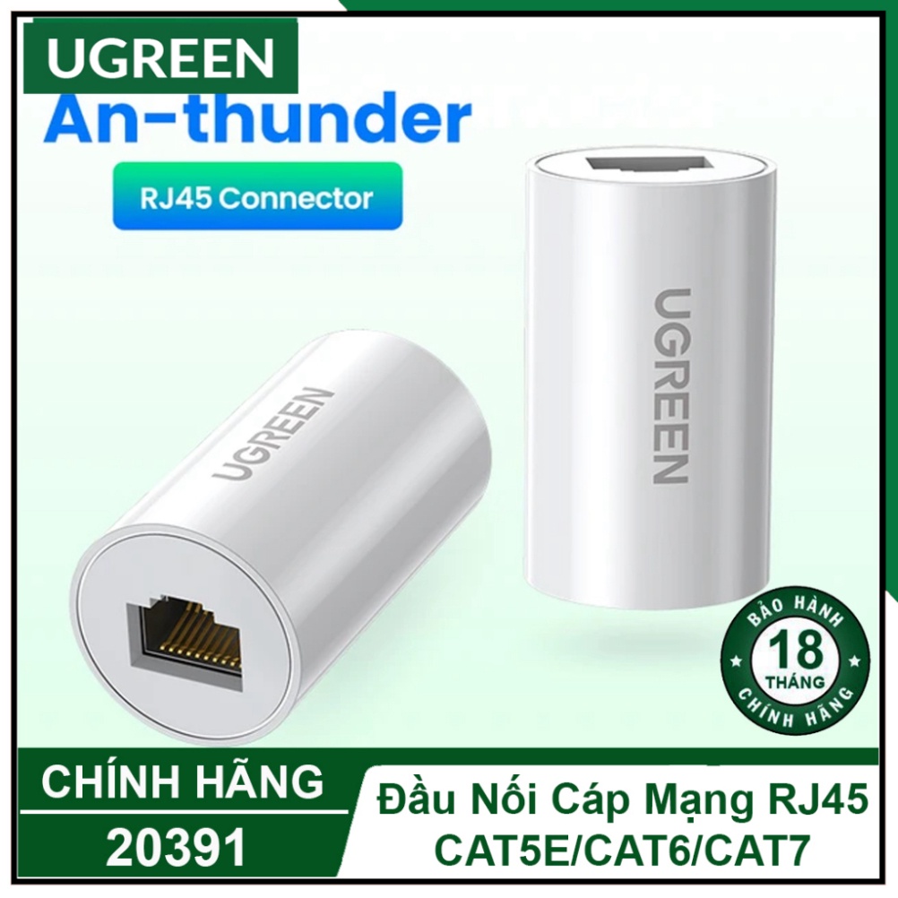 Đầu nối cáp mạng RJ45 Ugreen 20391 tương ứng với đầu chuẩn cat7/cat6 ...