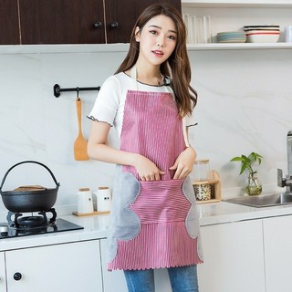 Tạp Dề Chống Thấm Kèm Khăn Lau Tay 2 Bên – Tạp Dề Chống Dầu | Tạp Dề Nhà Bếp Đa Năng Có Túi