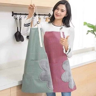 Tạp Dề Chống Thấm Kèm Khăn Lau Tay 2 Bên – Tạp Dề Chống Dầu | Tạp Dề Nhà Bếp Đa Năng Có Túi