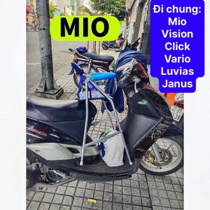 Ghế ngồi xe MIO cho bé , ghế ga xếp sắt sơn tĩnh điện gấp gọn , an toàn cho bé