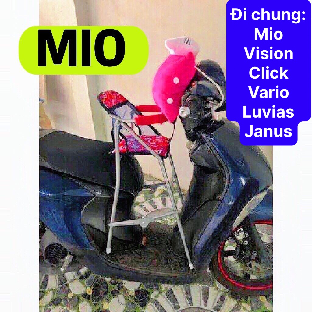 Ghế cho bé ngồi xe Mio, Ghế ga xếp gấp gọn sắt sơn tĩnh điện , an toàn cho bé