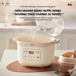 Combo Nồi Nấu Cháo Chậm BEAR 1.6L NNC16 & Máy Xay Ăn Dặm 6 Lưỡi D02Q1 Nồi Nấu Chậm Nồi Chưng Yến Hấp Hầm Cách Thuỷ — ảnh 4