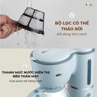 ( HCM HỎA TỐC 2H ) Máy Pha Cà Phê Bear SB-CF06A, Dung Tích 600ml, Chiết Xuất Nhỏ Giọt, Có Tự Động Vào Chế Độ Giữ Nhiệt