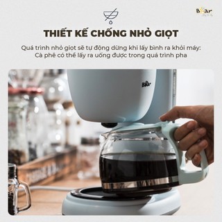 ( HCM HỎA TỐC 2H ) Máy Pha Cà Phê Bear SB-CF06A, Dung Tích 600ml, Chiết Xuất Nhỏ Giọt, Có Tự Động Vào Chế Độ Giữ Nhiệt