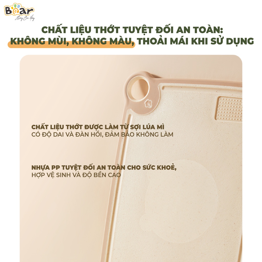 Ảnh Thớt Bear Cao Cấp Chống Khuẩn Chất Liệu An Toàn Bề Mặt Chống Trượt Dễ Vệ Sinh Dùng Nhà Bếp CX-E0023 4