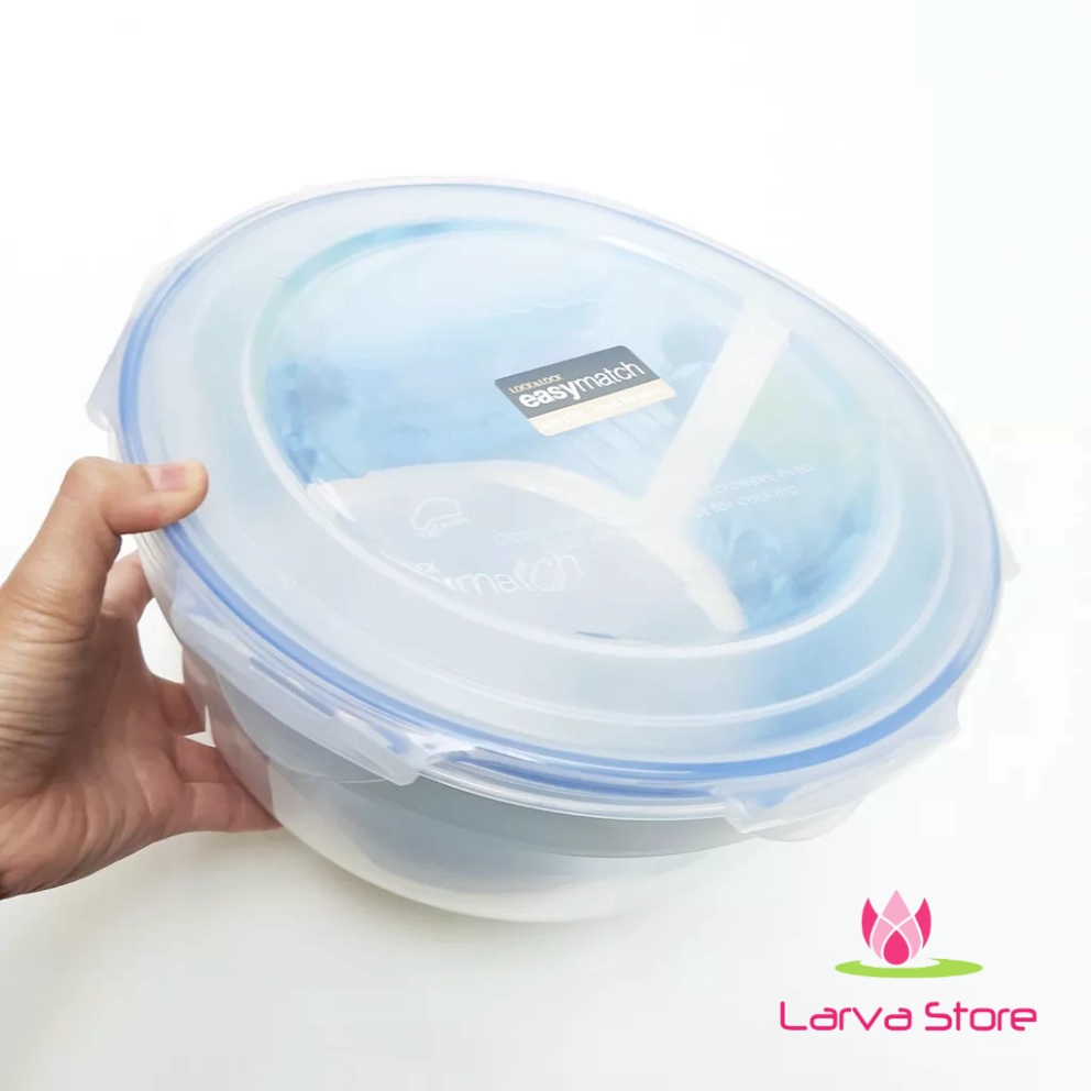 Lock & Lock HPL321 Scatola Multiuso 1,2L Impilabile | Contenitore Etanco Per Alimenti Con Coperchio A 4 Fermagli - 4