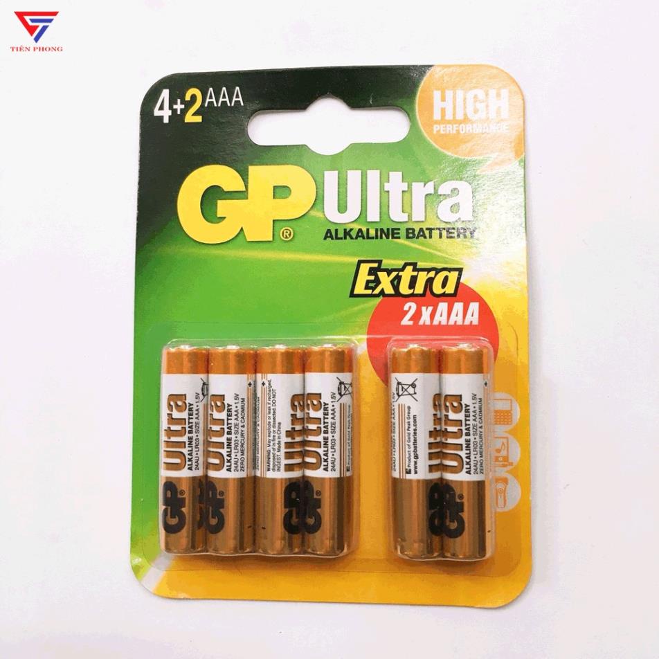 Pin đũa AAA Alkaline Super hãng GP vỉ 2 viên, 4 viên, 6 viên, 8 viên ...