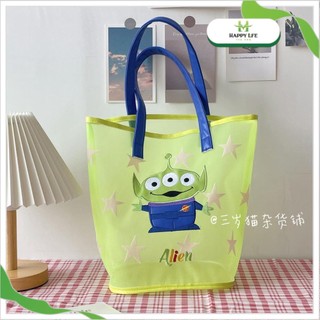 Túi xách nữ, túi xách, túi gấu dâu Lotso chất liệu lưới đi biển cỡ lớn hoạt hình dễ thương
