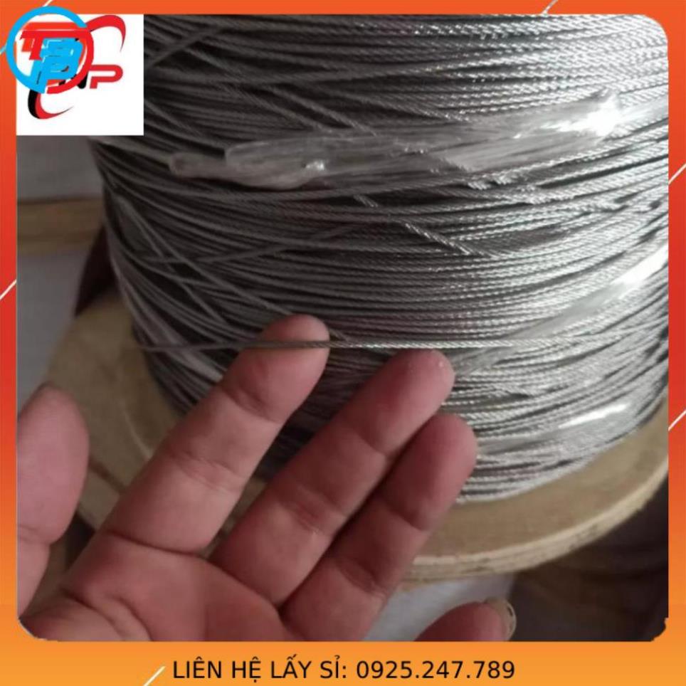 Dây cáp Inox 304 chuẩn chuyên cho giàn phơi thông minh.Quy cách cáp 1 ...