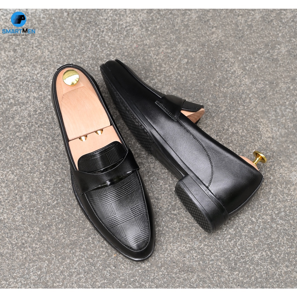 Ảnh Giày lười Tăng chiều cao Da bò SMARTMEN GLC-38 Đen 3