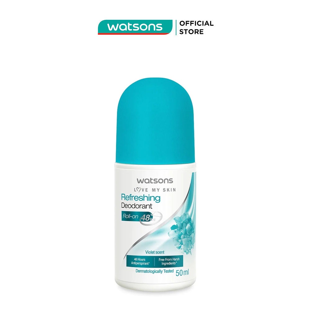 Lăn Khử Mùi Watsons Refreshing Deodorant Roll-On Violet Scent 50ml ...