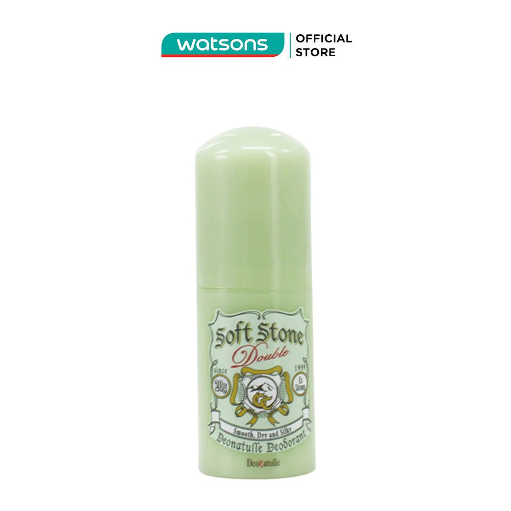 Lăn Khử Mùi Đá Khoáng Deonatulle Dạng Sáp Giúp Sáng Da Soft Stone Double Color Control 20g