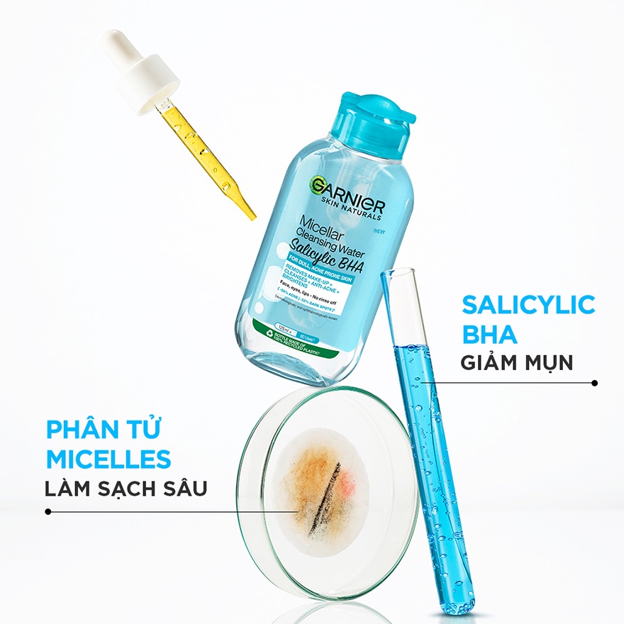Ảnh Nước Tẩy Trang Garnier Micellar Cleansing Water Salicylic BHA 400ml 3