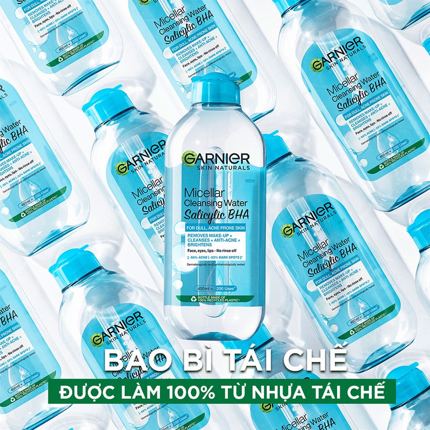 Ảnh Nước Tẩy Trang Garnier Micellar Cleansing Water Salicylic BHA 400ml 2