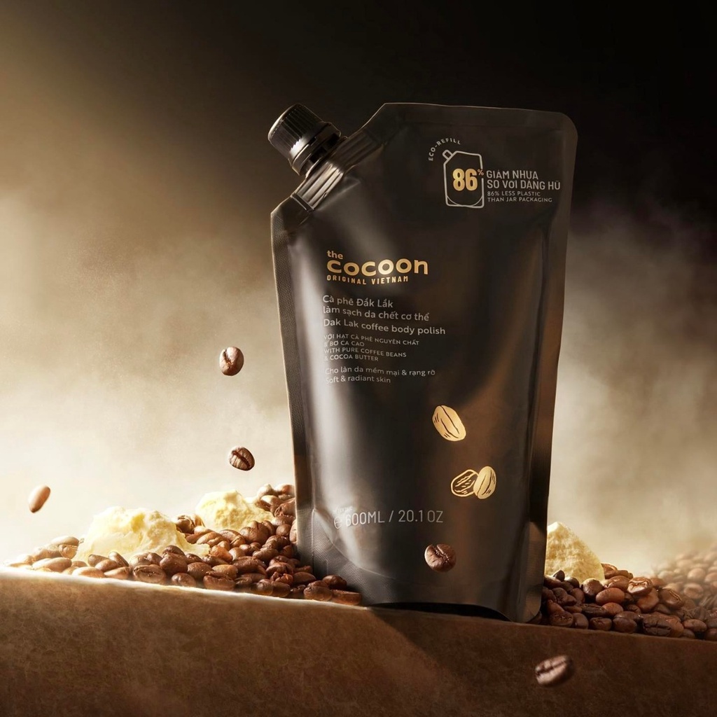 Tẩy Tế Bào Da Cơ Thể Cocoon Eco-Refill Đắk Lắk Coffee Body Polish 600ml | Shopee Việt Nam