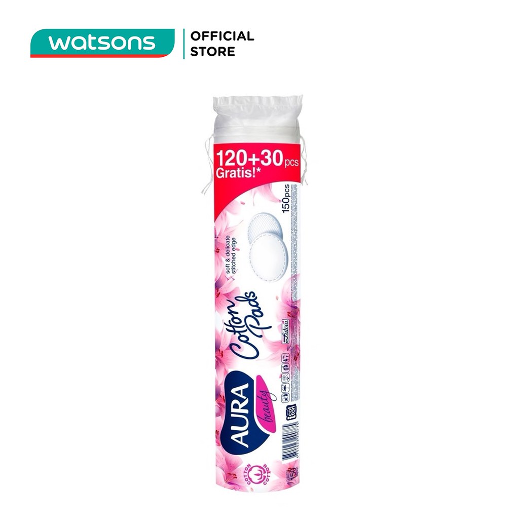 Bông Tẩy Trang Aura 120 Miếng + Thêm 30 Miếng