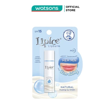 [Mã FMCGWA101 giảm 8% đơn 250K] Son Dưỡng Lipice Lipbalm Natural Hương Tự Nhiên SPF15 4.3g