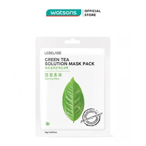 Mặt Nạ Lebelage Green Tea Solution Mask Pack Calming Effect Chiết Xuất Trà Xanh 25g
