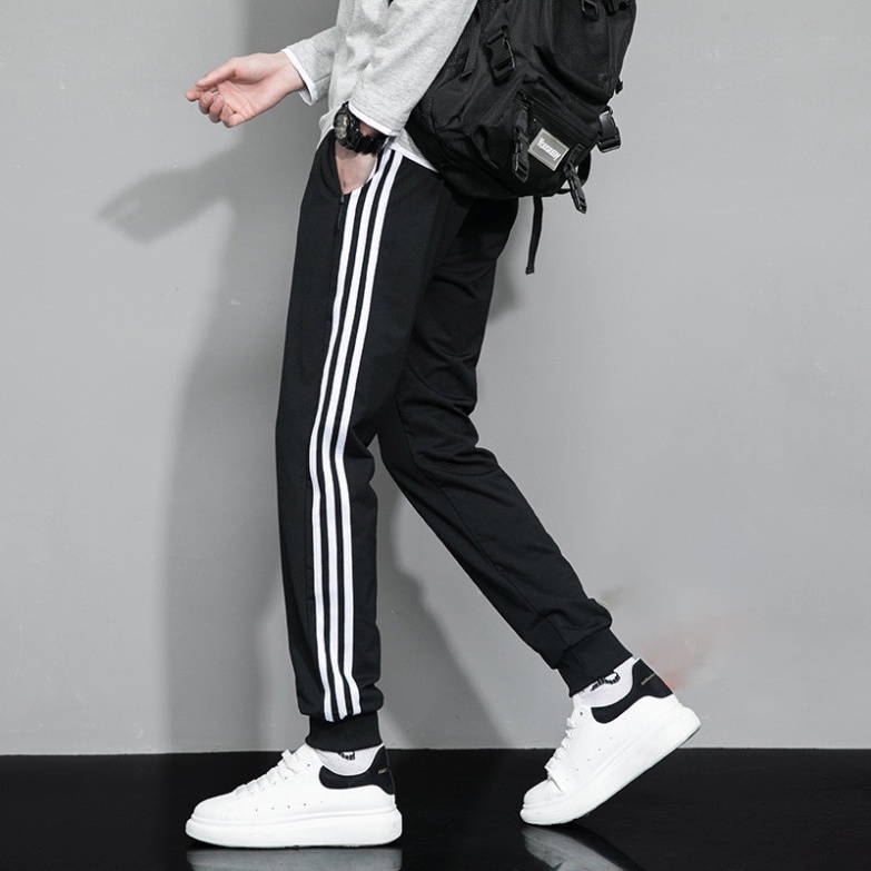 Quần jogger Sport nỉ giới tính  Quần thun dài nam 3 sọc PK1