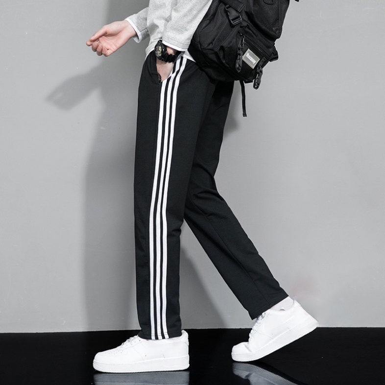 Quần jogger Sport nỉ giới tính  Quần thun dài nam 3 sọc PK1
