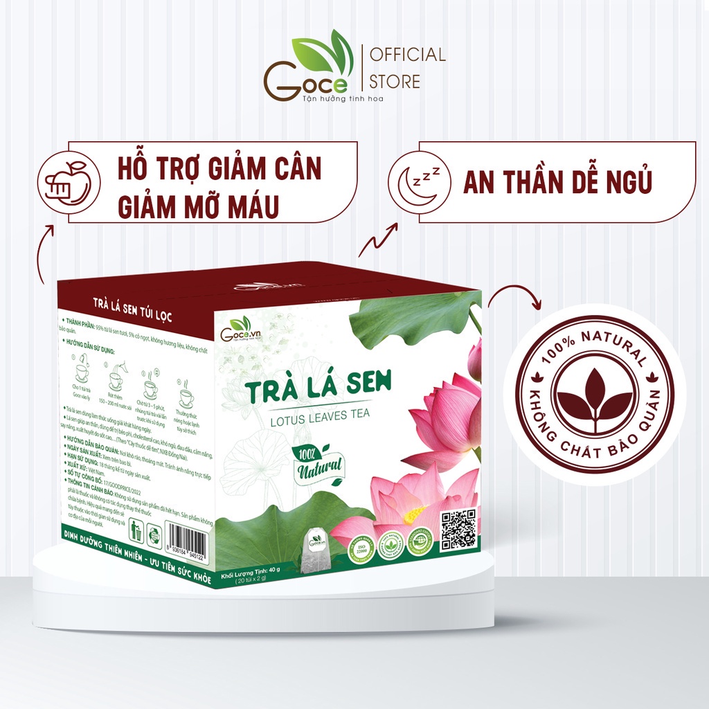 Product image Trà lá sen túi lọc Goce - An thần dễ ngủ 2