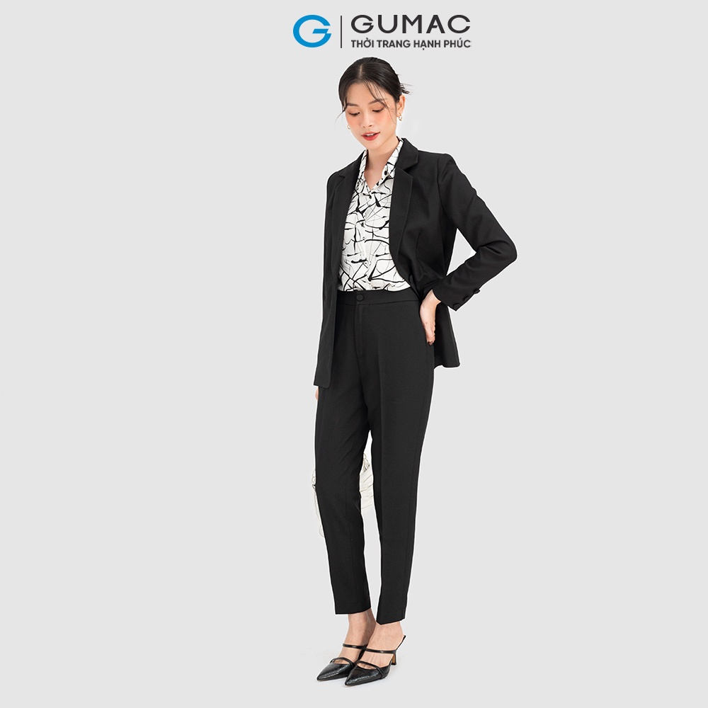 Áo vest nữ GUMAC màu đen công sở phối nút thanh lịch AC08025 | Shopee ...