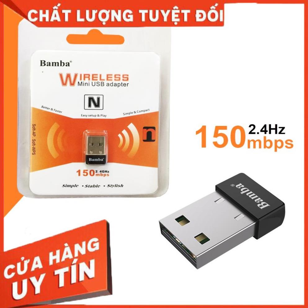HCM- Usb thu Wifi chuẩn 150mbps 2.4GHz BAMBA LOẠI TỐT | Shopee Việt Nam