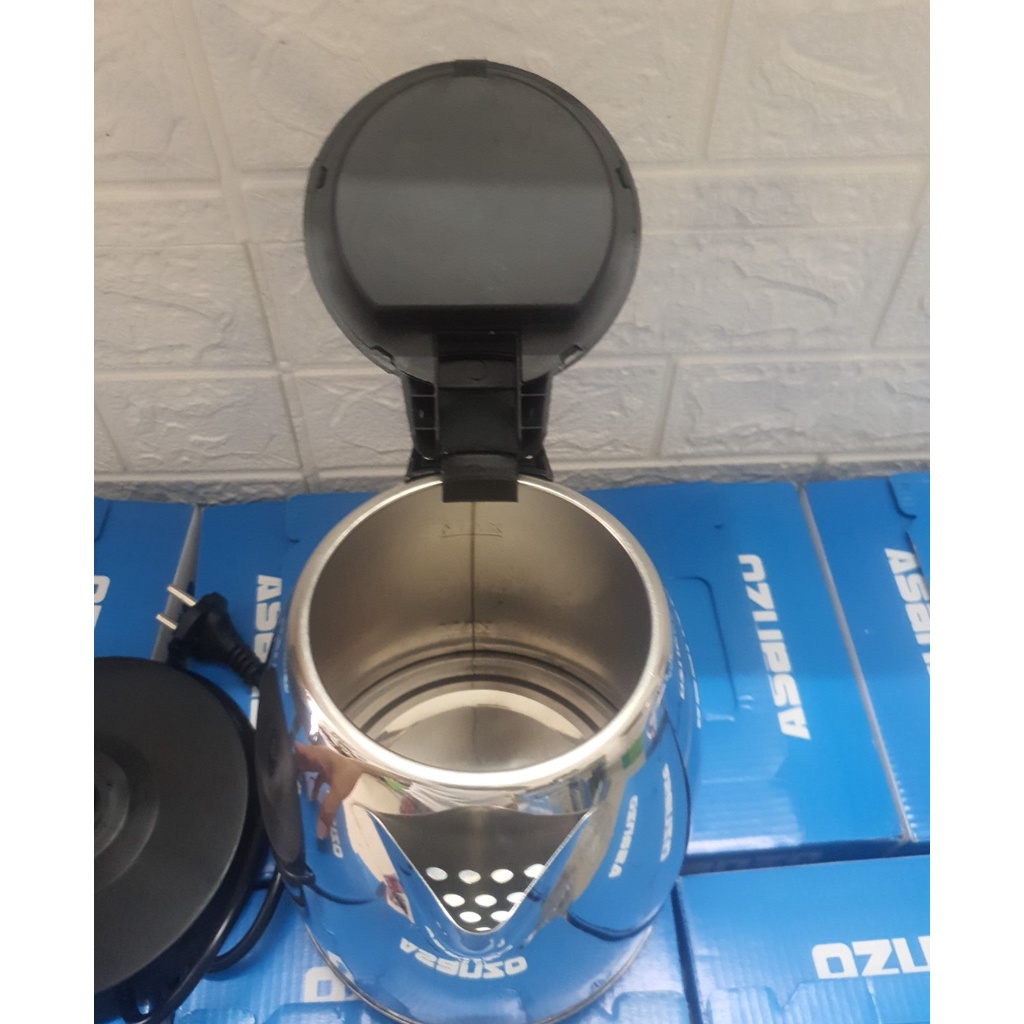 Ấm Đun Siêu Tốc Inox 1.8 lít SK-1800 Asanzo, Công Suất 1500W Đun Sôi Nhanh, Hàng chính hãng