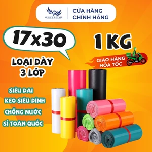 Túi Gói Hàng Niêm Phong 17x30 Loại Dày 3 Lớp Siêu Dai Chống Nước Giá Siêu Rẻ VUILEE RETAIL