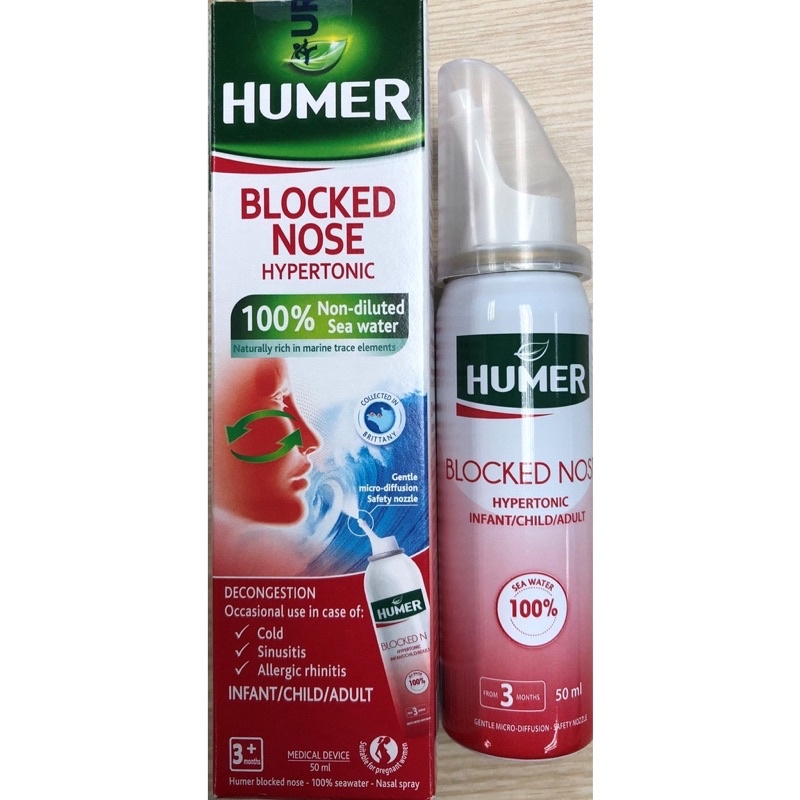 Xịt mũi ưu trương Humer 050 Blocked nose ưu trương mẫu mới | Shopee ...