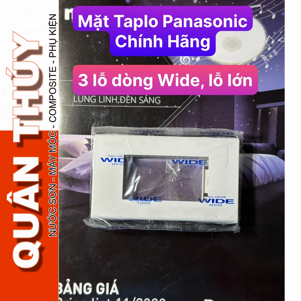 Mặt dùng cho 3 thiết bị - PANASONIC WIDE (hạt lớn) - mã WEV68030SW ...