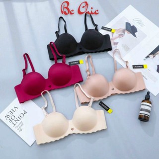 Áo Ngực Đúc Su Không Gọng Quả Ngang Đệm Bàn Tay Mã 2218 BC _CHIC LINGERIE