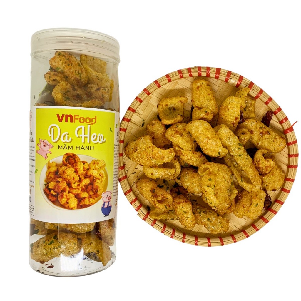 [Hũ 250Gr] Da Heo Mắm Hành Giòn Rụm - Thơm Ngon Đảm Bảo ATTP VnFood