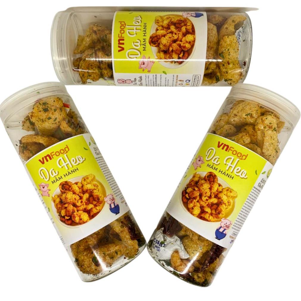 [Hũ 250Gr] Da Heo Mắm Hành Giòn Rụm - Thơm Ngon Đảm Bảo ATTP VnFood