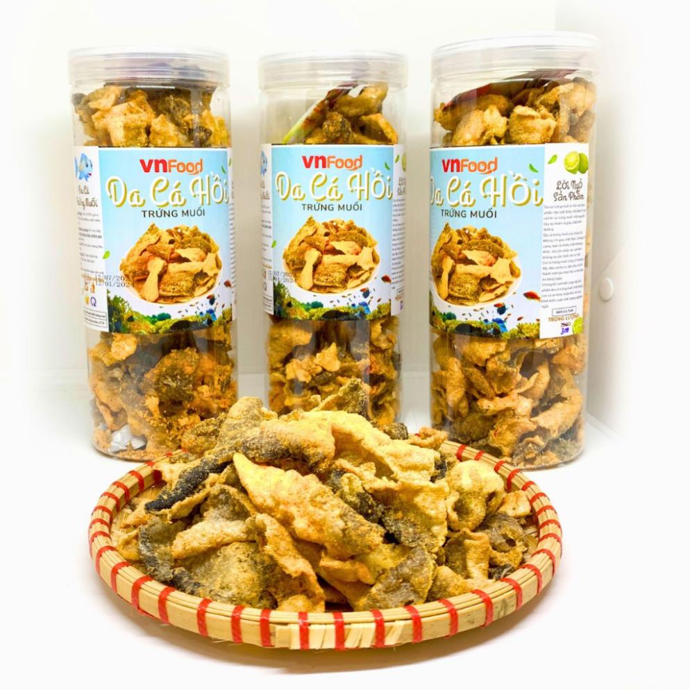 [ Hũ 300Gr ] Da Cá Trứng Muối Singapore Ngon Giòn Rụm VnFood