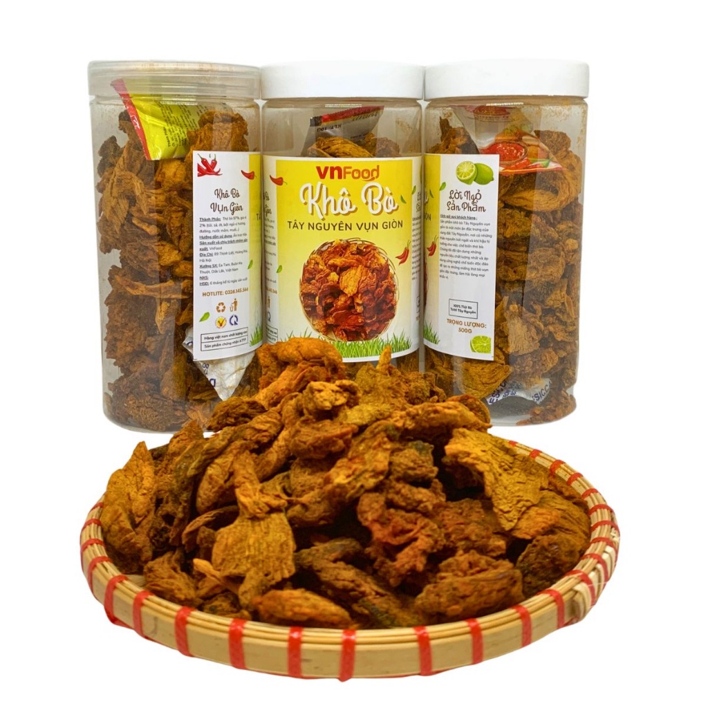 500Gr Khô Bò Vụn Giòn Tây Nguyên - Đặc Sản Tây Nguyên VnFood
