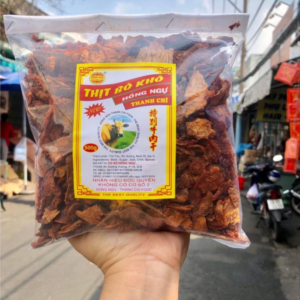 Khô Bò Vụn Giòn Hồng Ngự Thanh Chì 500Gr Chính Hãng