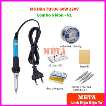 Mỏ Hàn TQ936 60W 220V có núm điều chỉnh nhiệt độ, Máy Hàn TQ936 - Mỏ hàn 936, máy hàn 936, tay hàn TQ936