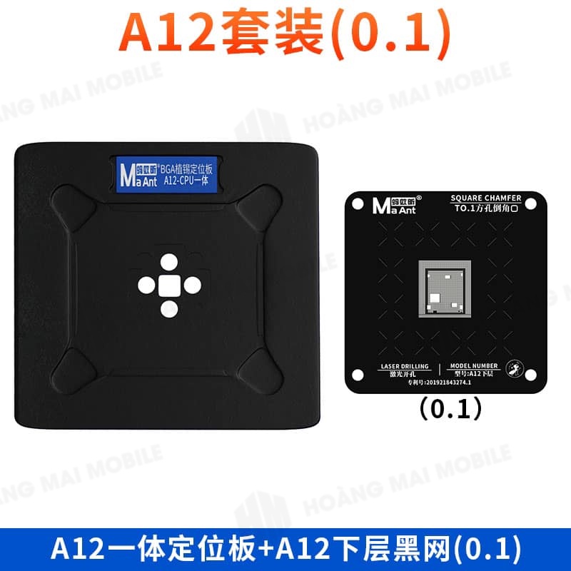 Bộ làm chân CPU điện thoại MAANT A8-A19. Vỉ dầy 0.1mm