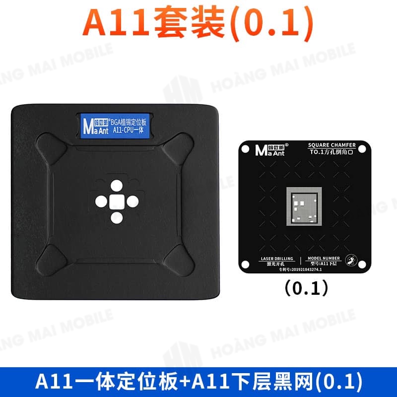 Bộ làm chân CPU điện thoại MAANT A8-A19. Vỉ dầy 0.1mm