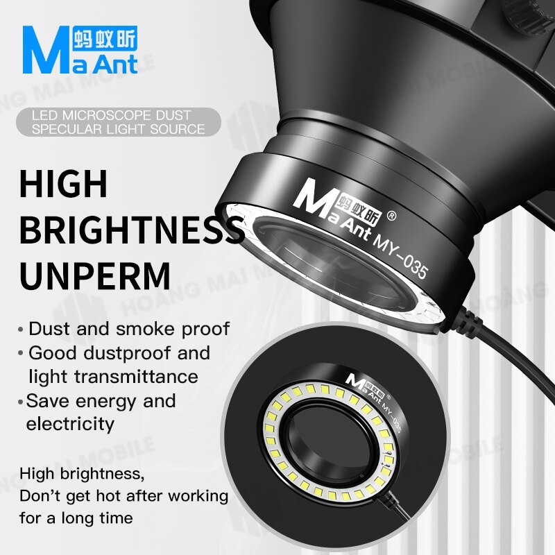 Đèn kính hiển vi MAANT MY-035 có kính chắn bụi, khói