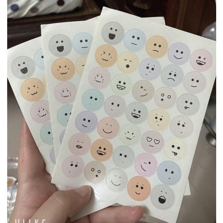 Sticker 35 mặt tròn cảm xúc | Shopee Việt Nam