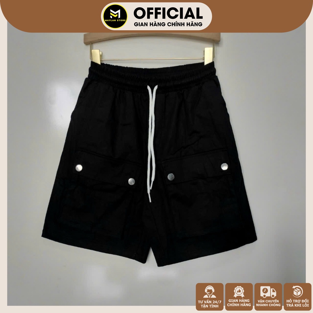 Quần Short Nam Túi Hộp CARGO vải kaki dày dặn phong cách streetwear hiện đại trẻ trung năng động unisex mùa hè