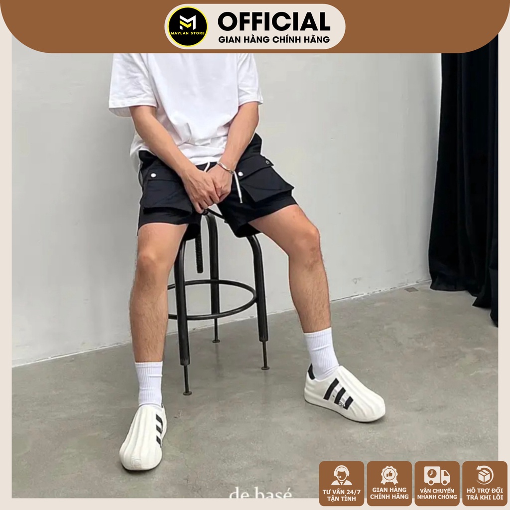 Quần Short Nam Túi Hộp CARGO vải kaki dày dặn phong cách streetwear hiện đại trẻ trung năng động unisex mùa hè