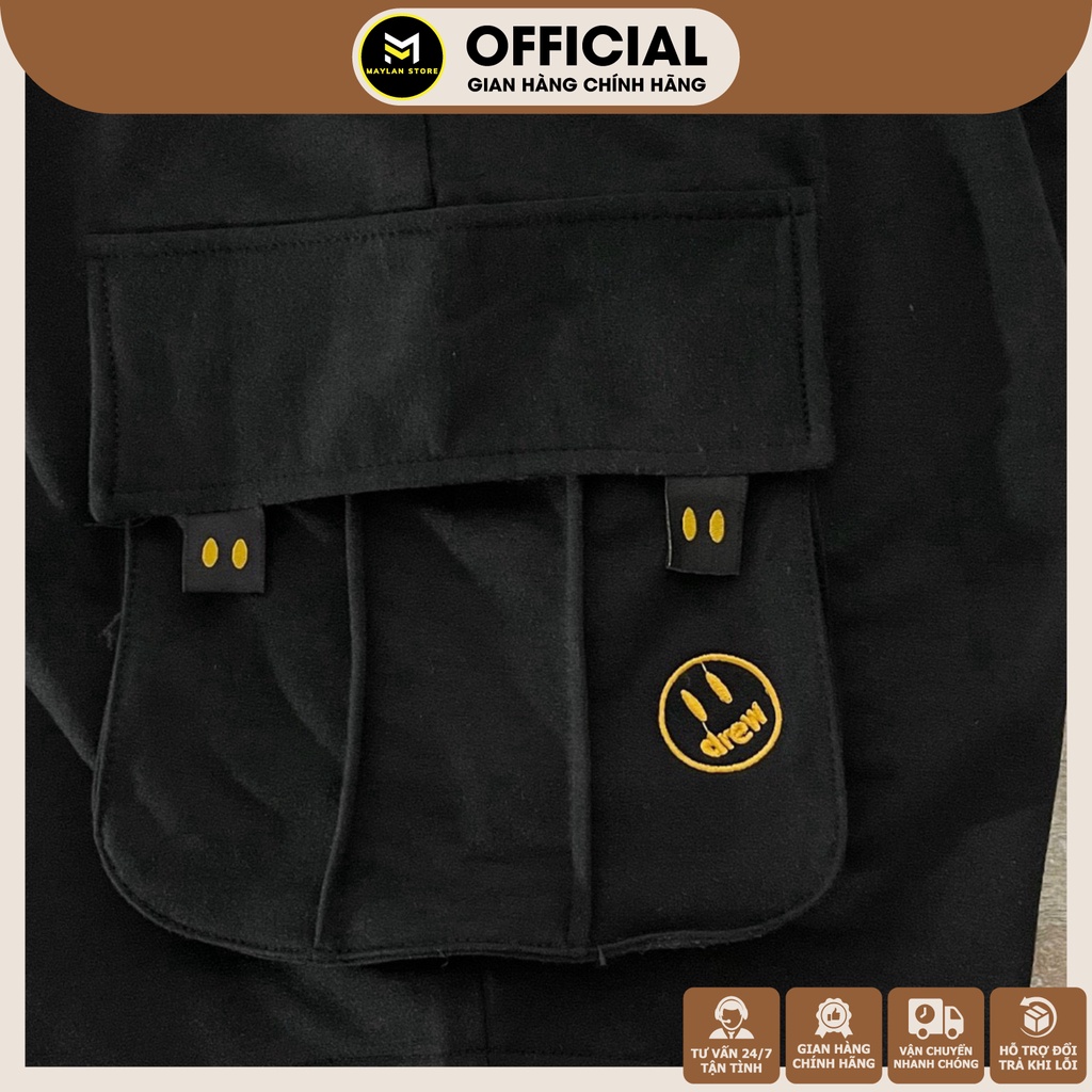 Quần Short Túi Hộp DREW chất Thun Nam Mềm Mịn, Thấm Hút Mồ Hôi, Năng động, Thoải Mái