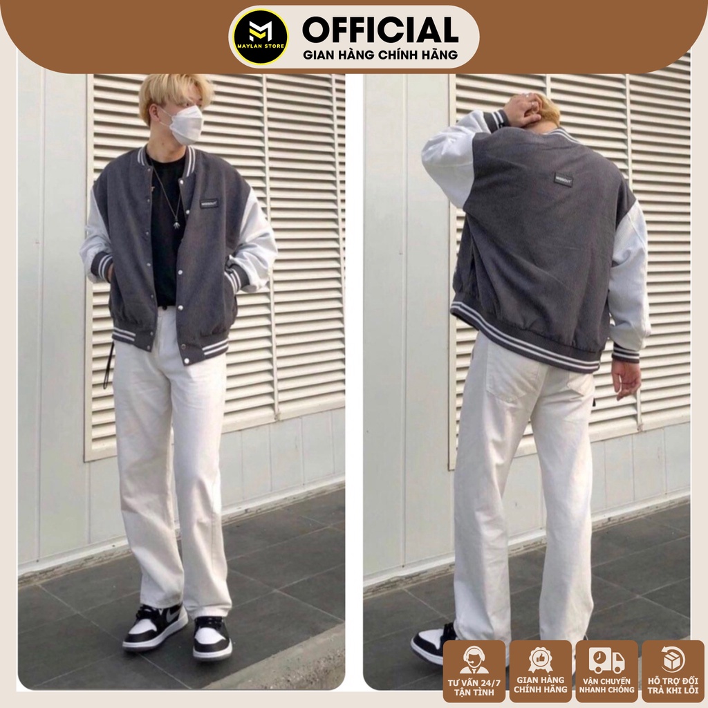 Áo Khoác Bomber Missout Chất Vải Nhung Gân Lót Dù, Đường May Tỉ Mỉ, Mặc Đi Học Đi Chơi Trẻ Trung, Hiện Đại